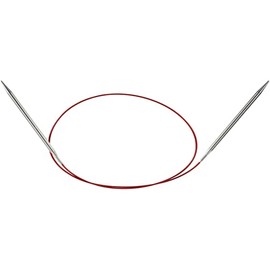 ChiaoGoo Circular Knitting Needle, Silver, Red, One Size