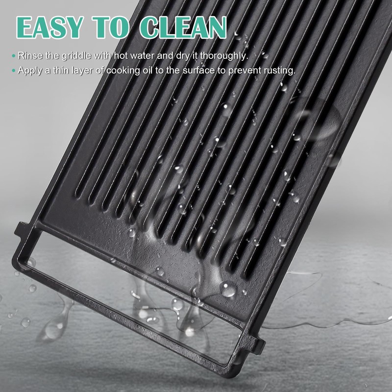 Hiorucet WB31X24998 Cast Iron Griddle Replacement for GE Gas Stove