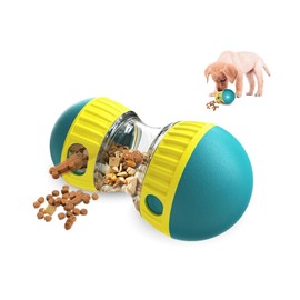 Interactive Dog Toys for Boredom, Rolling Slow Feeding Treat Dispenser, Educational Puppy Toys, Dog Treat Dispenser for Relief, Mental Stimulation, Curiosity and Intelligence, Entertainment, Gift