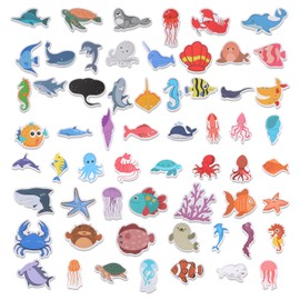 60pcs Ocean Animal Stickers, Ocean Stickers for Kids Waterproof Sea Animal Stickers Under The Sea Animal Stickers for Water Bottles Phone Computer Laptop Decorations