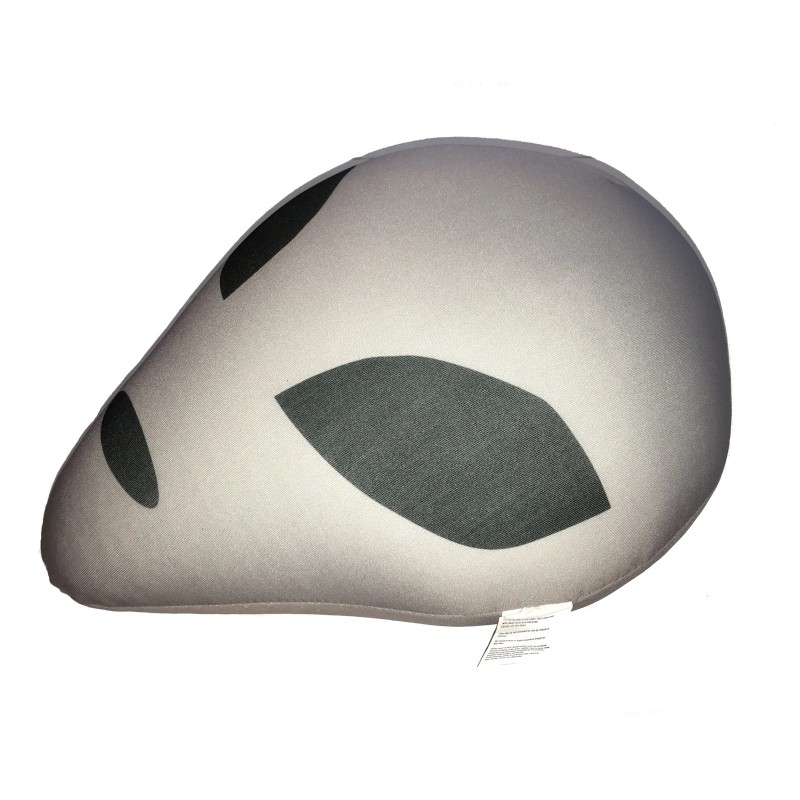 Mushy Pillows Grey Alien Character Head Microbead Throw Pillow Combo