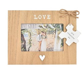 Love Wooden 6x4 Photo Frame with Heart and Hanging Plaque