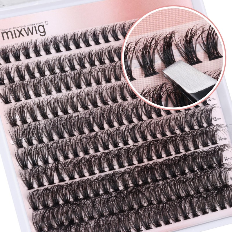 Eyelash Extensions Set, Artificial Eyelashes, Natural DIY Eyelash Extension Cluster