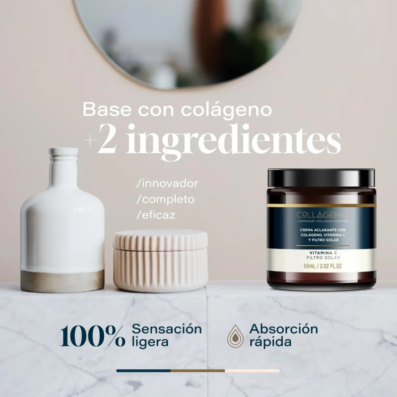 Crema Aclarante Facial Vitamina C Colágeno Hidrolizado