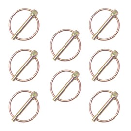 AIMUNOK 8Pcs 1/4 Lynch Pin Assortment Kit Tractor Pins Linch Pins 3 Point Hitch Pins for Farm Tractors Trailers Trucks Lawn Mowers M-128-8 PCS