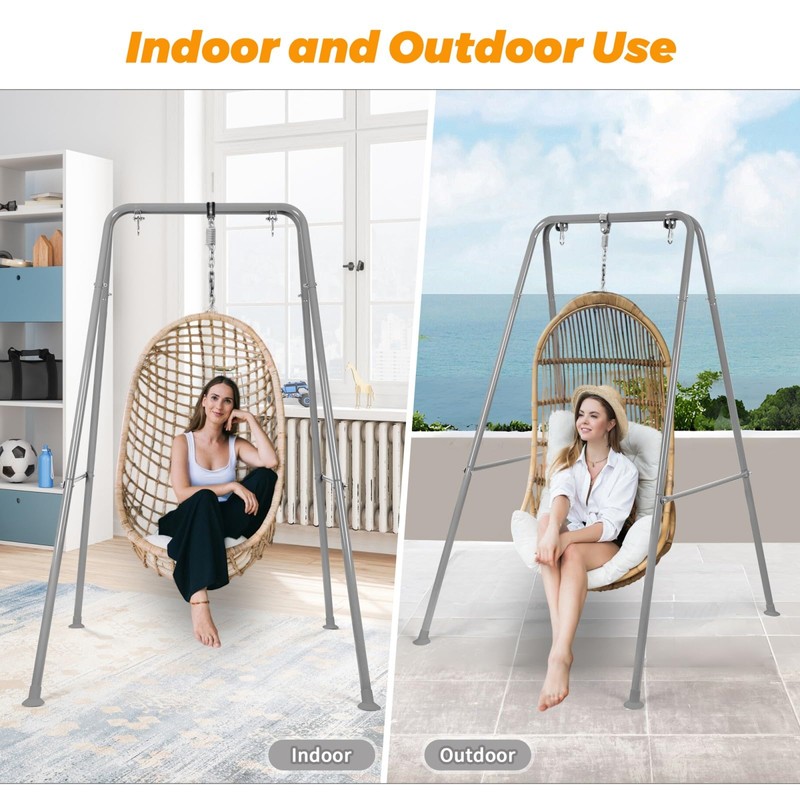AUTOKAKUM Swing Stand Only, Hammock Chair Stand, Heavy-Duty Metal Stand,