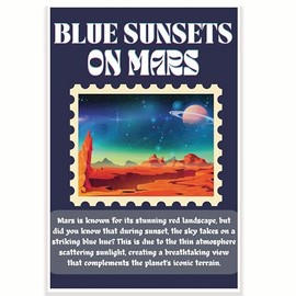 Blue Sunsets On Mars Definition Classroom Poster - Science Class Poster - 12 x 18 Inch - Classroom Decor - Classroom Must Haves - Back To School Decor - CPS0705