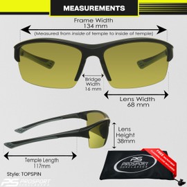 proSPORT Wrap Around Sport Sunglasses for Pickleball Tennis Hiking Shooting Golfing Baseball UV 400 Protection Men Women 3