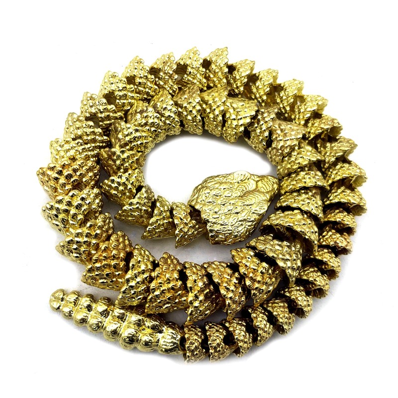 Brass Snake Statue Sculpture Frgurine Gift for Snake Lover Desktop