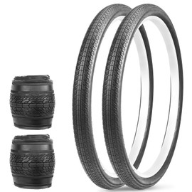 MEGHNA Bicycle Tyres Bike Tires Replacement Tyres: 20/24/26x1.75 Inch Folding Bike Tire for for Beach Cruiser Mountain Bikes MTB/BMX (1 Tire, 24x1.75 Inch)