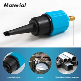 tEEZErshop Valve adapter SUP adapter, SUP Paddle Board Pump Adaptor with 4 pcs Gas Nozzle SUP Inflatable Accessories Boat Air Valve Adaptor Kit r for Stand Up Paddle Board/Inflatable Rowing Boat/Kayak