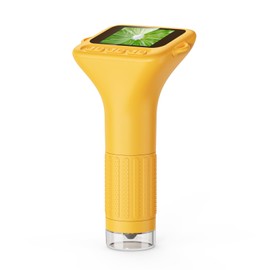 Microscope for Kids, 2.0 in Digital Handheld Kids Microscope with 8 LED Lights | 1000X Magnification Manual Focus Pocket Miniscope | Edu Funny Birthday Gift Age 3+ Boys & Girls - Orange