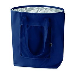 noTrash2003 Foldable Shopping Bag with Case - Lightweight and Stable - with Inner Aluminium Coating Cooling Function in 6 Attractive Colours, darkblue