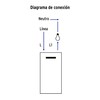 Volteck PA-APDO1-LA, Placa armada con 2 interruptores sencillos color acero
