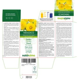 Dandelion (Taraxacum officinale) Roots and Leaves Naturalma - 150 g - 300 Tablets - Dietary Supplement - Natural and Vegan