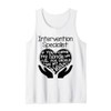 Intervention Specialist T shirt Heart Hands School Gift Tank Top