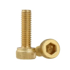 FEEIMOL Brass Hexagonal Socket Machine Screws M2 x 6 mm (Pack of 30)