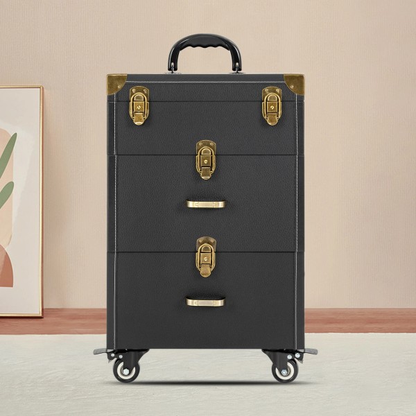 Unbranded Rolling Manicure Table Nail Desk Travel Train Case Cosmetic