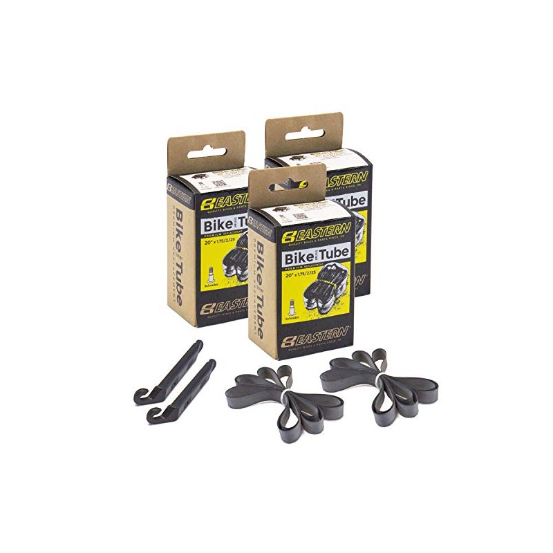 Eastern Bikes 20-Inch Premium Inner Tube Replacement kit. (3 Pack)