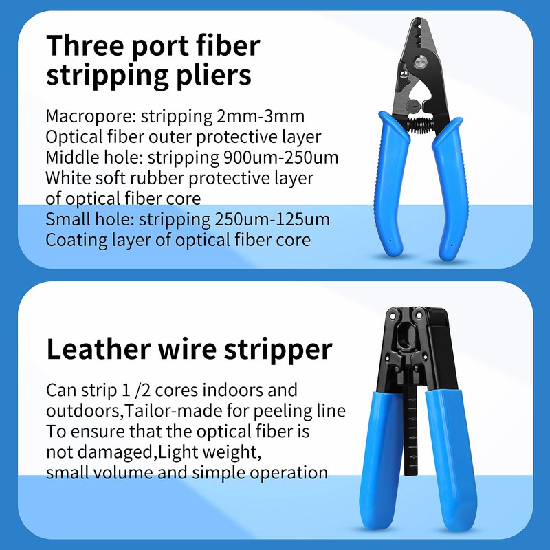 10 in 1 Fiber Tool Kit with Rechargeable Optical Power