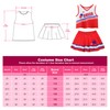ReliBeauty Cheerleader Costume Children's Dress with Pompoms and Headpiece, Red,
