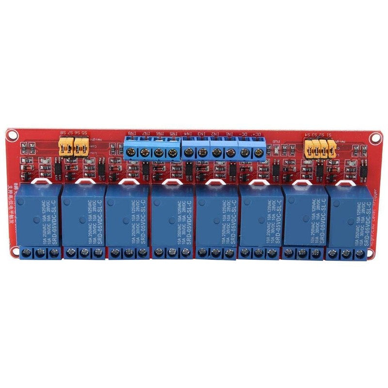 Walfront 5.6 × 2 × 0.7 Inch 8 Channel Relay
