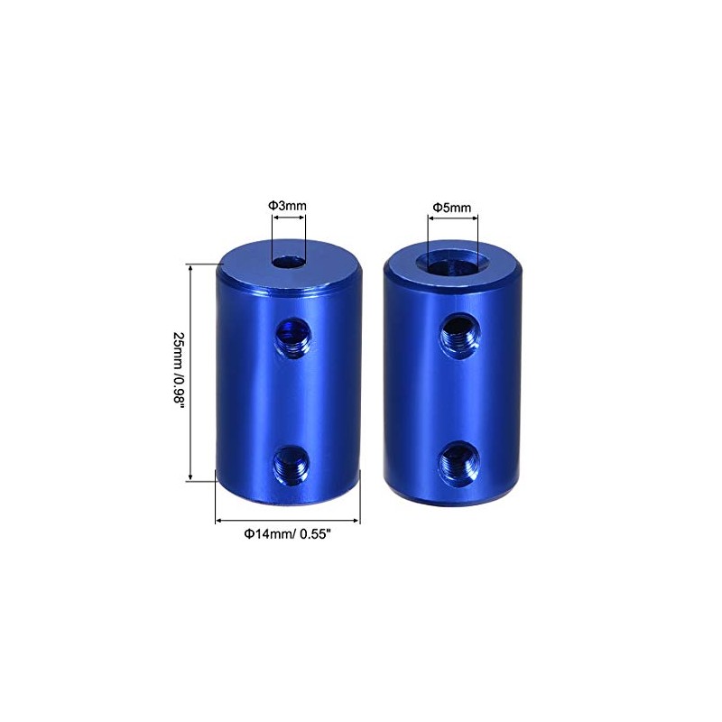 sourcing map Shaft Coupling Connector 3 mm to 5 mm