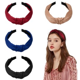 Headband Women's Stylish Hair Hoop Headband Wide Set of 4 Hair Accessories, Women's, Children, Adults, Hair Ornaments, Stylish, Wedding, Birthday, Festival, Hair Band, Bath, Yoga, Face Wash