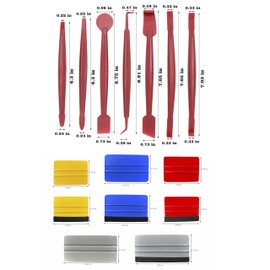 anquanhepro Kit de herramientas de revestimiento de vinilo para herramientas de embalaje de coche de película de ventana, incluyendo raspador de fieltro, raspador de plástico, raspador de silicona