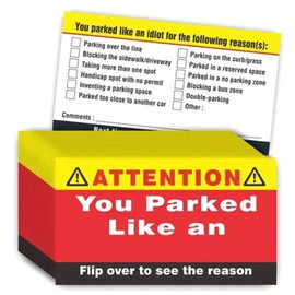 Bad Parking Cards | Violation Stocking Stuffers for Adults 100X - Bad Parking Cards Funny, Your Parking Sucks Cards, Funny Parking Cards, 3.5x2.01 Inches for Women Men