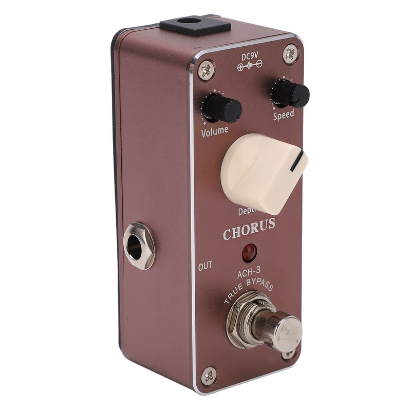 Chorus Effect Metal Guitar Monoblock Effector Pedal with LED Indicator
