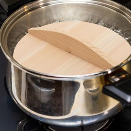 TIKUSAN Wooden Cooking Drop Lid Otoshibuta Made in Japan (6.3")