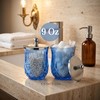 2 Pack Glass Qtip Holder Dispenser Set, Round Bathroom Apothecary
