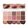 10 Eyeshadow Palette, Neutral Nude Pink Matte Eye shadow Makeup,06