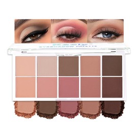 10 Eyeshadow Palette, Neutral Nude Pink Matte Eye shadow Makeup,06