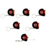 6 Pieces 1m/3ft Mini Keychain Portable Retractable Steel Tape Metric/Inch