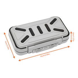 Fishing Lure Box, Waterproof Portable Lightweight Tackle Storage Box with Rubber Shock Absorber, Plastic Fishing Accessories Box for Angler (Green S)