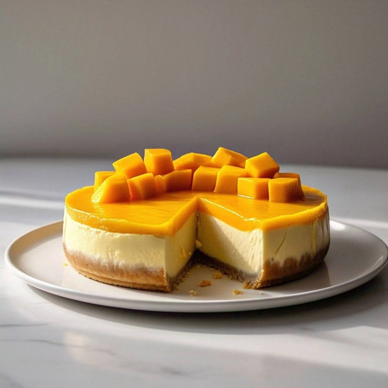 Andy Anand Mango Cheesecake 9" Fresh Made, Shipped 2nd Day