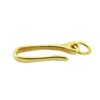 naissant 真鍮製 ベルトフック キーリング キーホルダー 丸カン付き ゴールドカラー 本体長さ約７．２ｃｍ