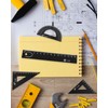 JUKOTA Set of 8 Metal Rulers 15 cm Aluminium Alloy