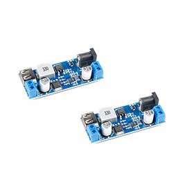 JESSINIE 2Pcs XY-3606 DC-DC Buck Power Converter 9V-36V to 5V Buck Step Down Voltage Converter LM2596S USB Output DC Connector Input Power Supply Module Board for Charger Car
