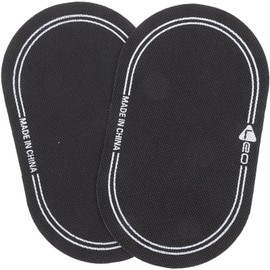 SUPVOX 2 Pcs Drum Head Protective Sticker Pad - Black Fabric, 6.10x3.54 Inch, Double Kick Drum Pedal Protector for Bass Drum, Reduces Overtones and Noise, Easy to Carry for Performances
