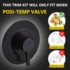 Shower and Tub Trim Kit, Compatible with Moen Posi-Temp Valve,
