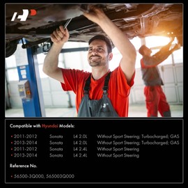 A-Premium - Electronic Power Steering Rack and Pinion Compatible with Hyundai Sonata 2011 2012 2013 2014, 2.0L 2.4L, Without Sport Steering