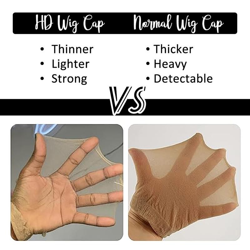 idoli Skinlike HD Wig Cap, 2 Pieces Invisible and Sheer
