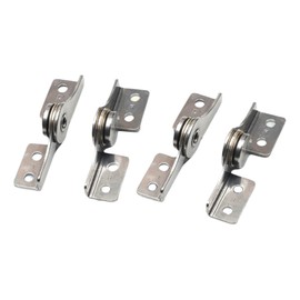 Torque 2.0 N.M，Stainless Steel Torque Shaft Hinge for Folding Table, Windows, Doors, Wardrobe，Cabinets ，Boxes - Smooth Rotation, Durable & Easy - Install,2 Pair （L+R）, Silver