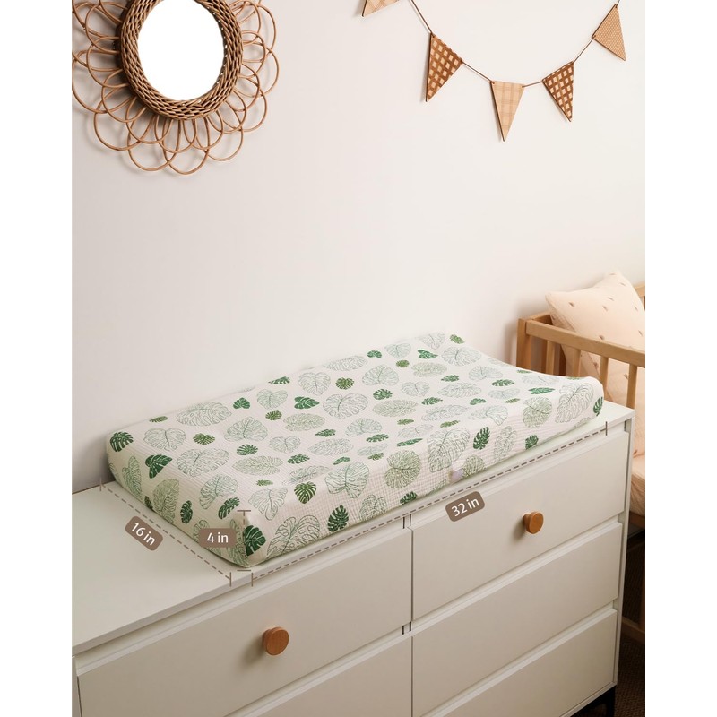 Blissful Diary Muslin Changing Pad Cover for Girls Boys, Ultra