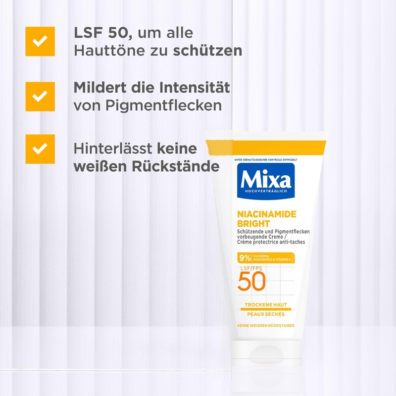Mixa Protective & Pigment Spot Preventive Cream SPF 50, Anti-Pigment