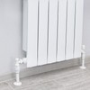12-Pack White Plastic Radiator Pipe Covers, Durable PVC Pipe Collars,
