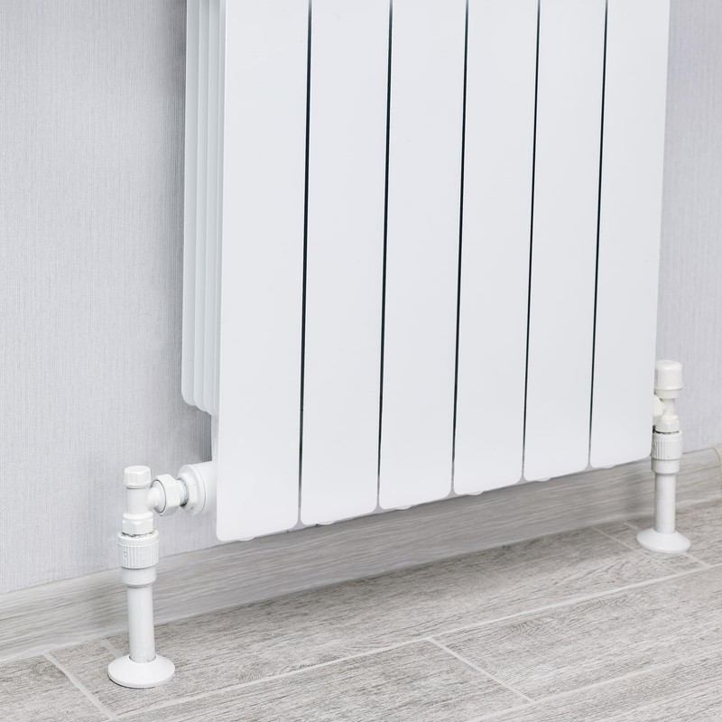 12-Pack White Plastic Radiator Pipe Covers, Durable PVC Pipe Collars,